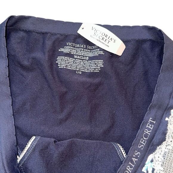 Victoria’s Secret Pink 2015 Sz L NWT Cheekini underwear panties, gray and floral - Picture 6 of 8